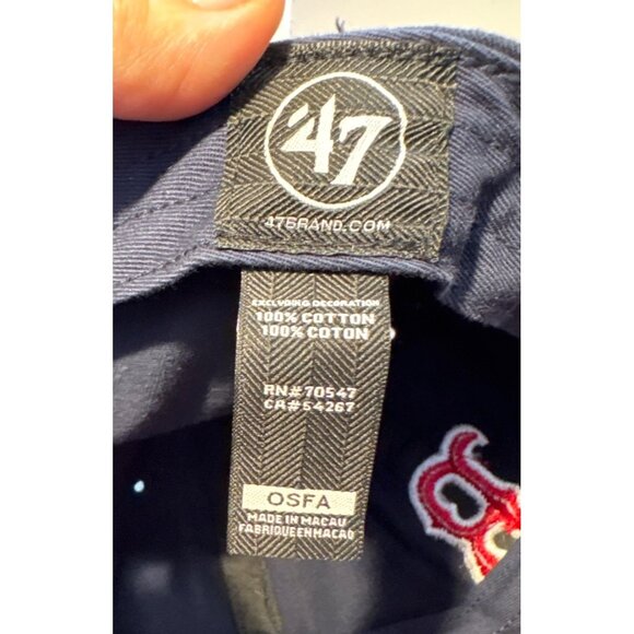 Boston Red Sox Hat 47 Brand Adjustable Cap Navy Red MLB Baseball Hat OSFA - Picture 7 of 8